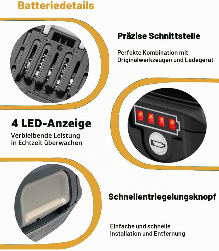 Ersetzen akku für makita 10.8V 12V BL1021B BL1041B 97339-1 197296-9 mit DC10WD Ladegerät für makita