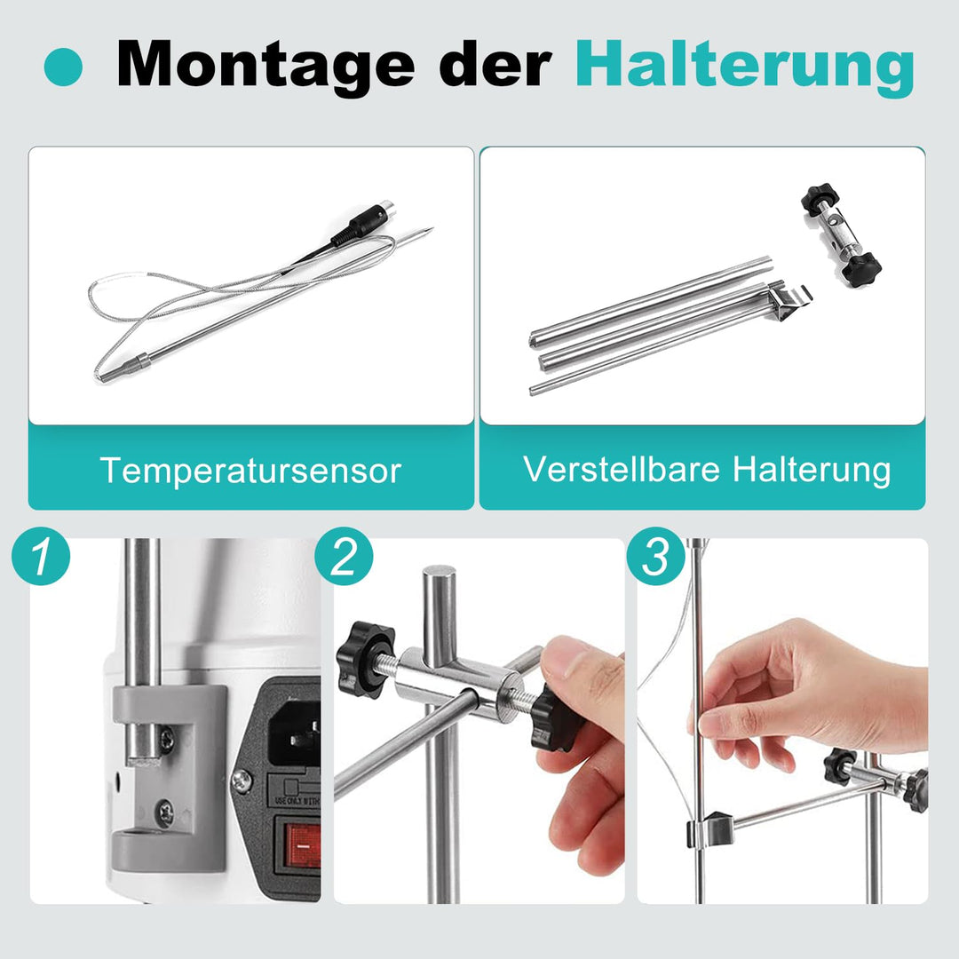 JOANLAB Labor Heizmantel 1000ml Elektrischer Laborheizungsmantel mit Magnetrührer, digitale Temperat