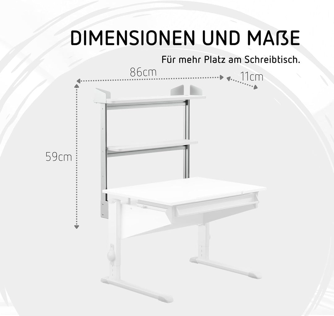moll Easy Flex Deck Compact, Kinderschreibtisch Erweiterung für den moll Bandit Compact und moll Spr