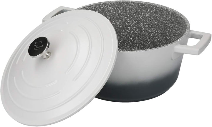 MASTERCLASS Leichte Auflaufform mit Deckel, Aluminium, Ombre Grau, 2.5L, 20cm, 2.5L, 20cm