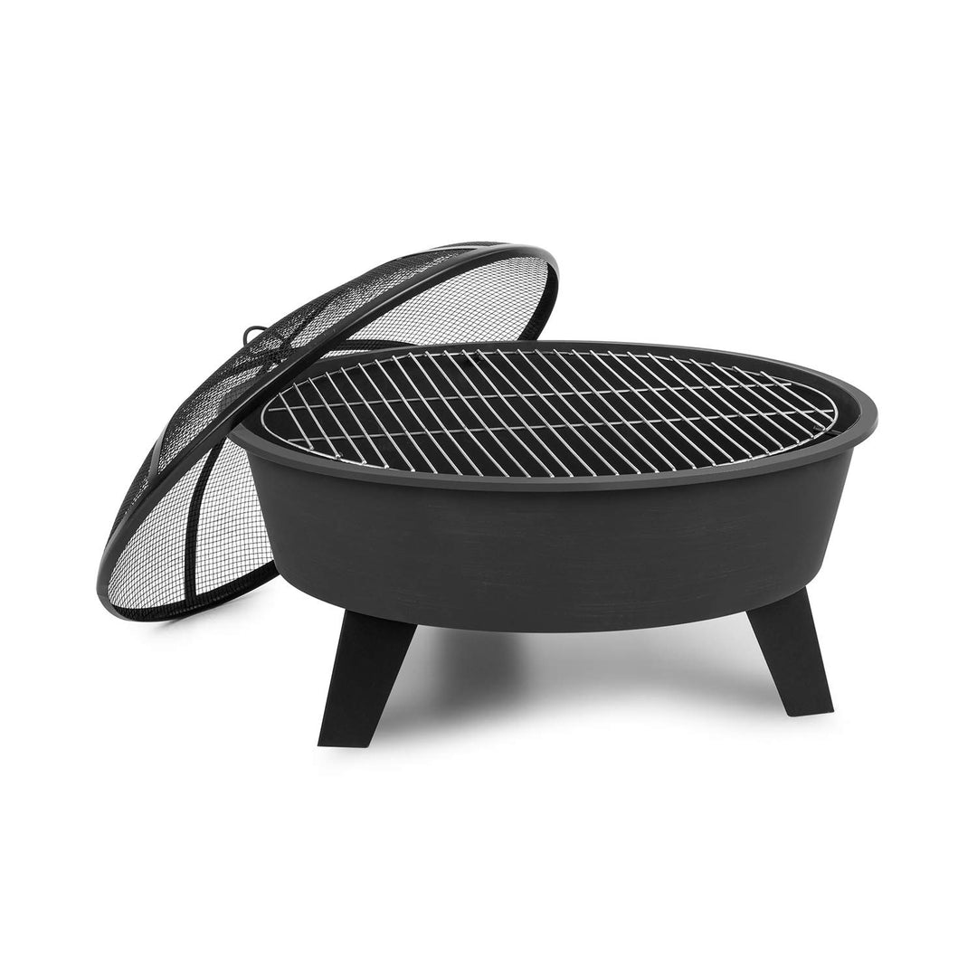 Blumfeldt 2-in-1 Feuerschale - Feuerschale für den Garten mit Edelstahl-Grillrost, Feuerschalen Fire