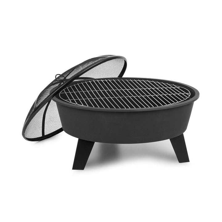 Blumfeldt 2-in-1 Feuerschale - Feuerschale für den Garten mit Edelstahl-Grillrost, Feuerschalen Fire