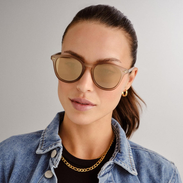 Le Specs BANDWAGON - Sonnenbrille für Damen und Herren Runde Rahmenform mit UV-Schutz Einheitsgrösse