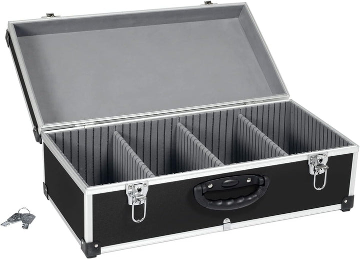 CD Koffer für 80 Standard CD Cases - 56,5 x 29 x 18,5 cm - Schwarz 80 CD's schwarz, 80 CD's schwarz