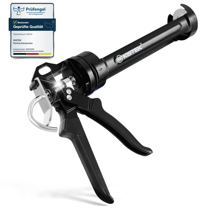 KISTEK® Profi Kartuschenpresse (150-310ml) mit starker 24:1 Übersetzung [inkl. Ratgeber] - Hochwerti