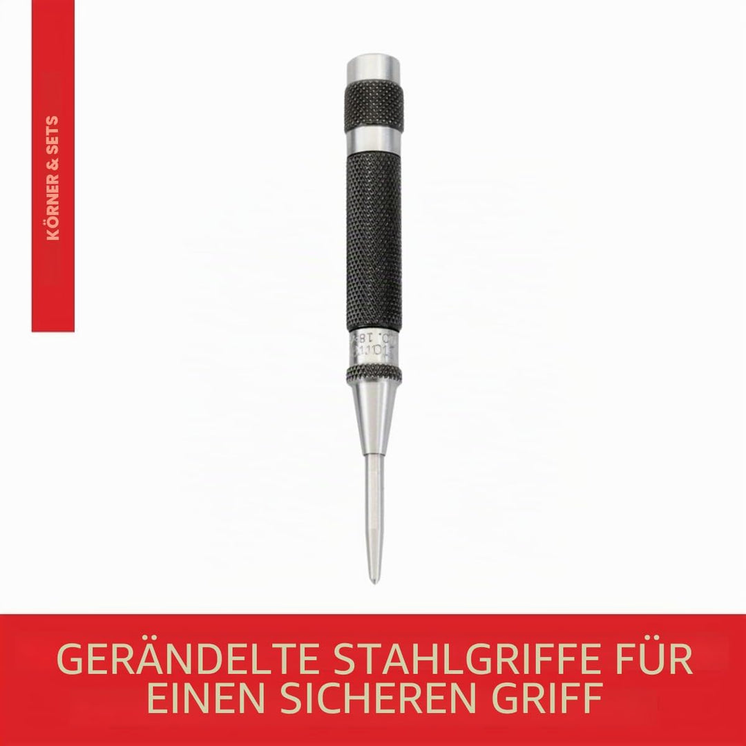 Starrett 18AA Automatischer Körner mit einstellbarem Hub, 4" Länge, 7/16" Durchmesser Single, Single