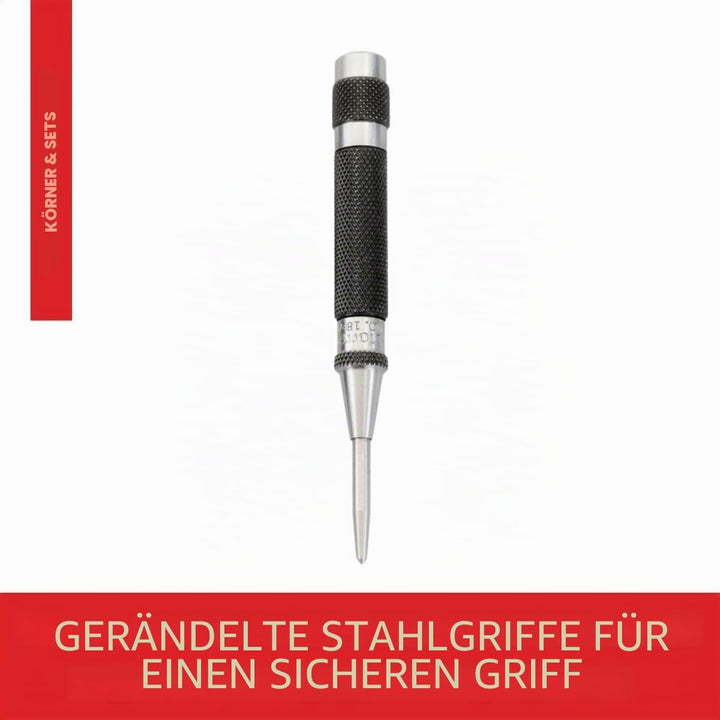 Starrett 18AA Automatischer Körner mit einstellbarem Hub, 4" Länge, 7/16" Durchmesser Single, Single