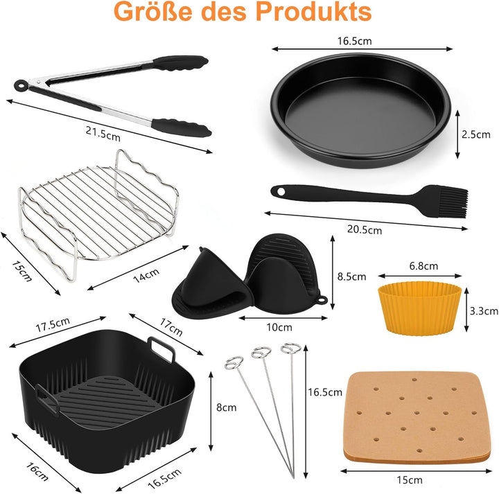 Heissluftfritteuse Zubehör für Philips Essential 4,1L (HD9200/HD9252/HD9255) - Wiederverwendbar, BPA
