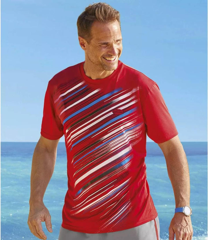 ATLAS FOR MEN - 3er-Pack Herren T-Shirts - Rundhalsausschnitt - Kurze Ärmel - Verfügbar in grossen G