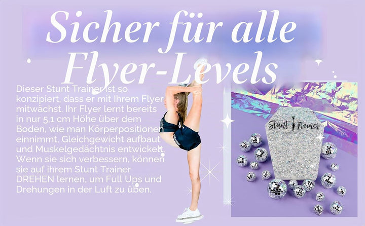 Stunt Trainer Cheer Ständer für Cheerleading Flyer Balance und Stunting Cheerleader Trainingsbrett A