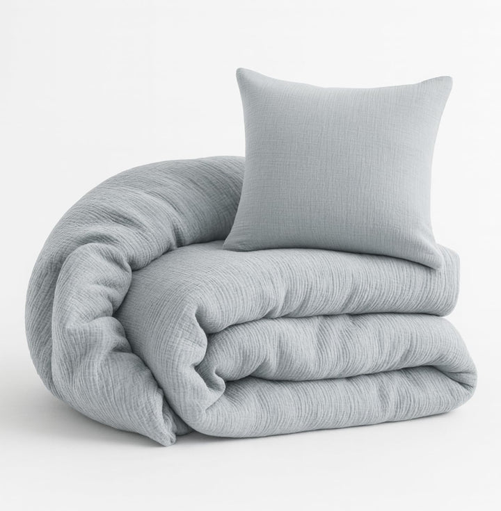 ALAVYA HOME® Kinderbettwäsche 100x135 2 teilig |Zertifiziert & für Allergiker geeignet | Mus