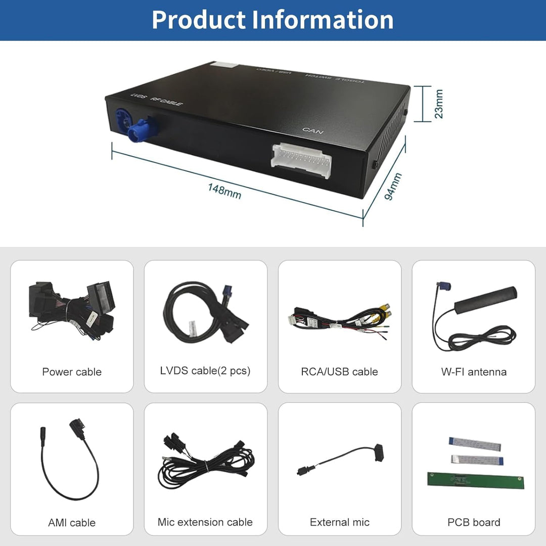 Road Top Retrofit Kit Decoder mit drahtlosem Apple CarPlay Android Auto Interface für Audi S4 S5 A4