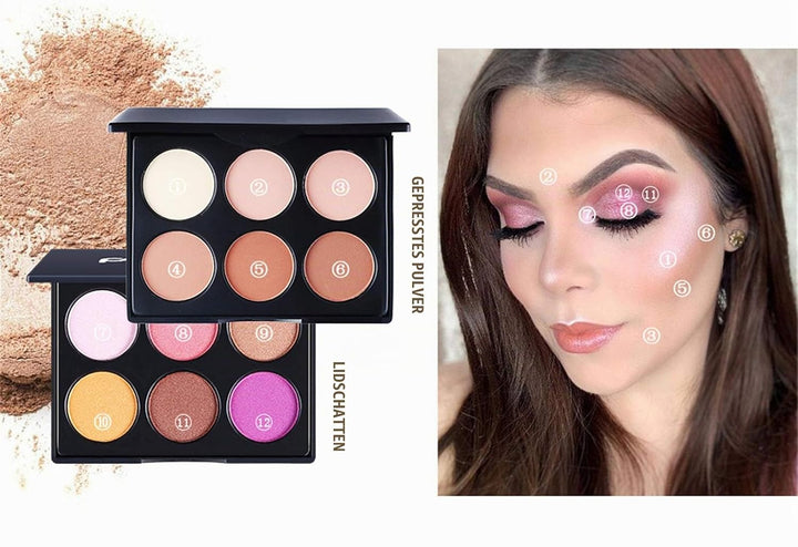 BrilliantDay 20 Stück Mehrzweck Make-up-Set All-in-One Make-up-Geschenkset Kosmetik-Palette Starter
