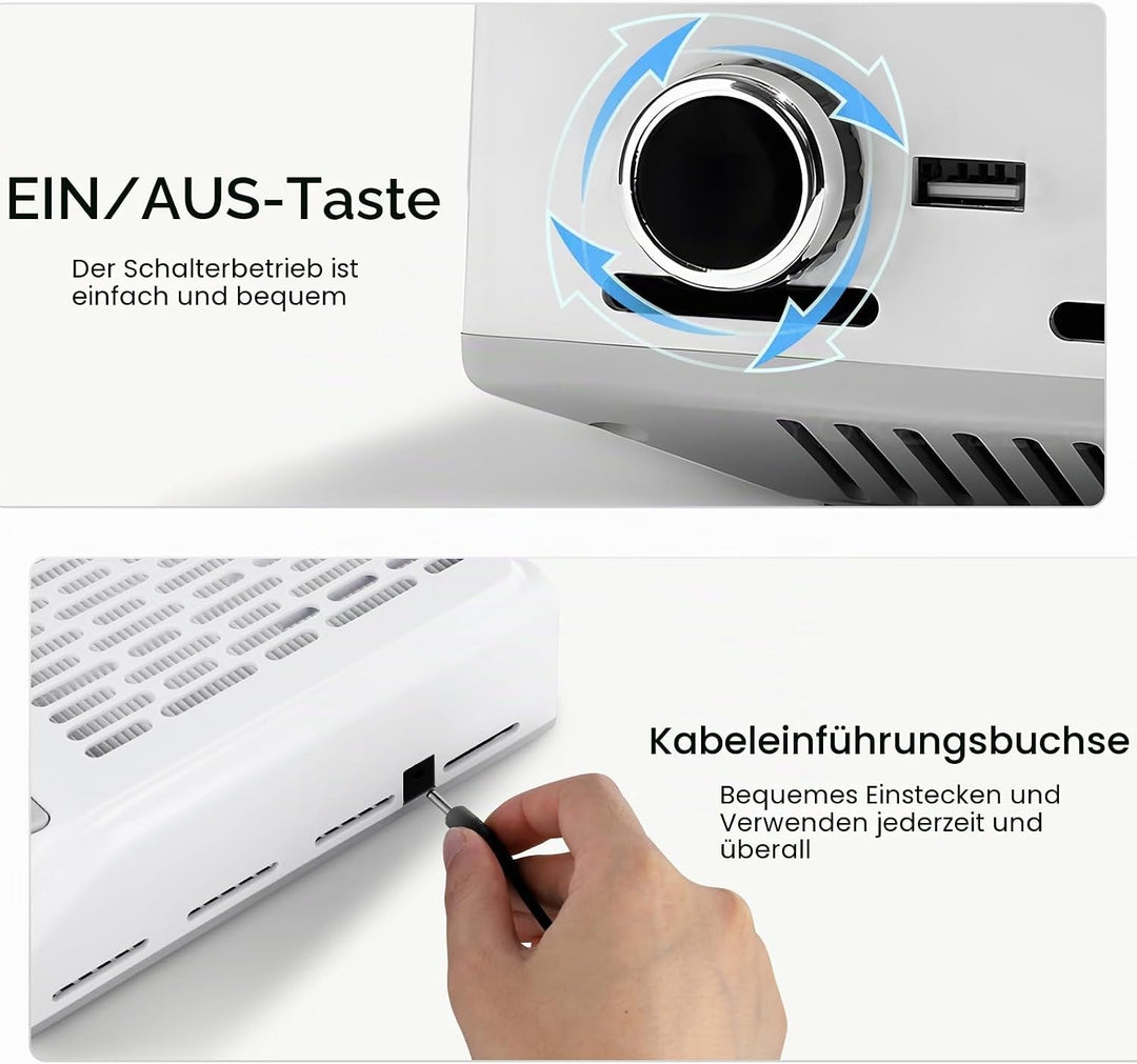 100W Staubabsaugung für Nägel mit einstellbarer Geschwindigkeit und Wiederverwendbarem Filter, saugt