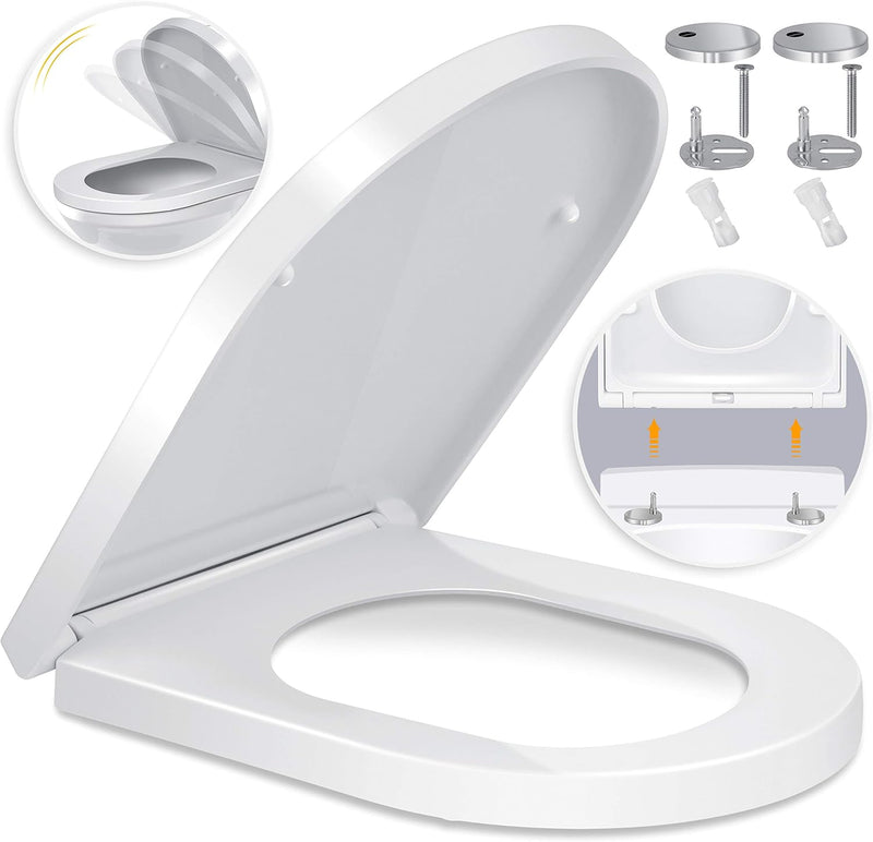 KESSER® WC Sitz mit Absenkautomatik Toilettendeckel Quick-Release-Funktion und Softclose - einfache