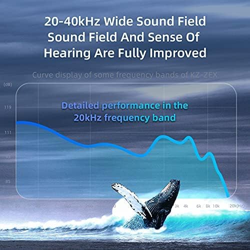 Yinyoo KZ ZEX IEM Kopfhörer, HiFi-In-Ear-Monitor mit 1 elektrostatischem Treiber und 1 dynamischem T