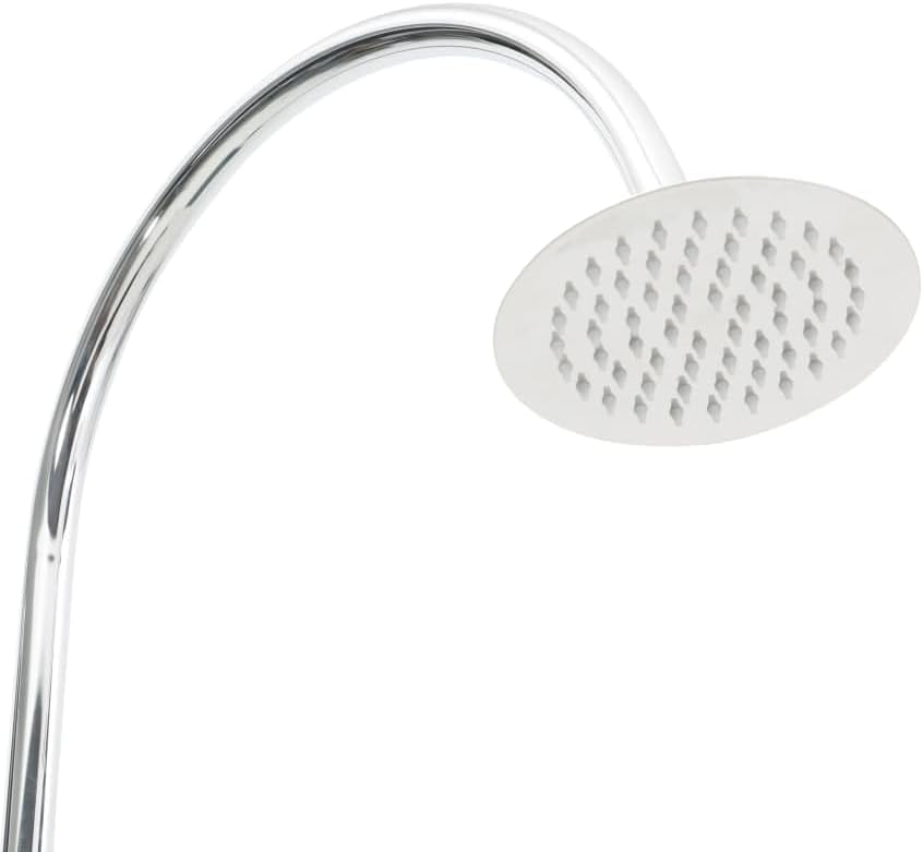 vidaXL Holz Gartendusche mit Bodenelement Drehbare Duschkopf Aussendusche Pooldusche Campingdusche D