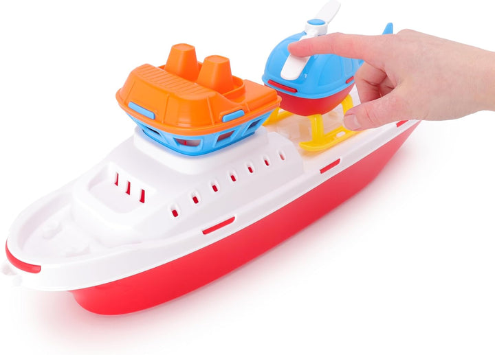 Toyland® 42 cm (17 Zoll) farbenfroher Hubschrauber-Schlepper mit Hubschrauber im Lieferumfang enthal