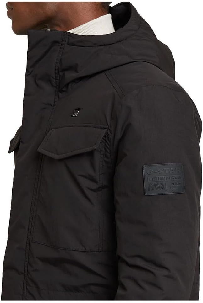 G-STAR Herren Vodan Padded Hooded Parka XS Schwarz (dk black D25381-D419-6484), XS Schwarz (dk black