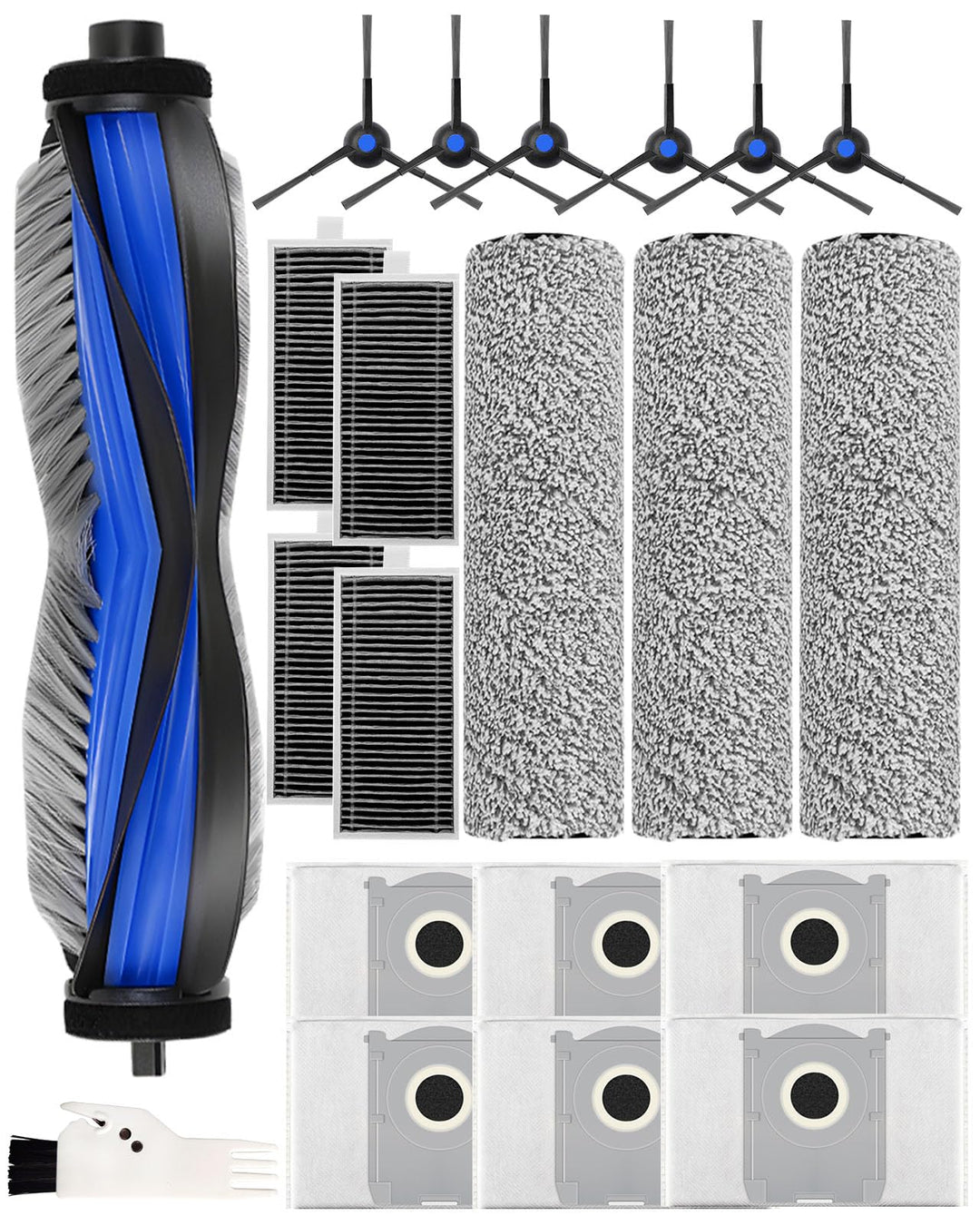 X8 PRO Omni Zubehör für Ecovacs Deebot X8 OMNI/X8 PRO OMNI, 21-Stücke Ersatzteile ：6 Staubbeutel, 4