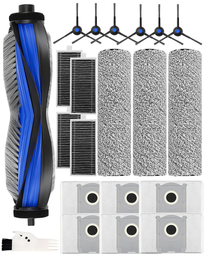 X8 PRO Omni Zubehör für Ecovacs Deebot X8 OMNI/X8 PRO OMNI, 21-Stücke Ersatzteile ：6 Staubbeutel, 4