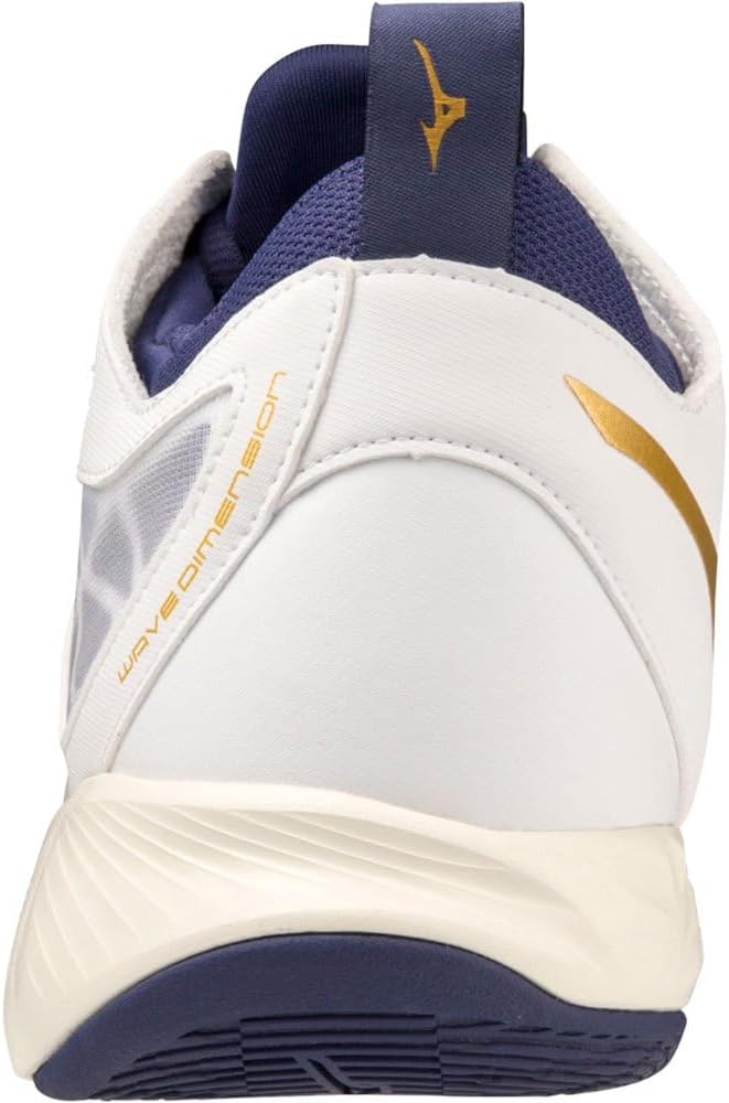 Mizuno Unisex Wave Dimension Mid Tischtennis 40 EU Weiss Blueribbon Mp Gold, 40 EU Wei&amp;