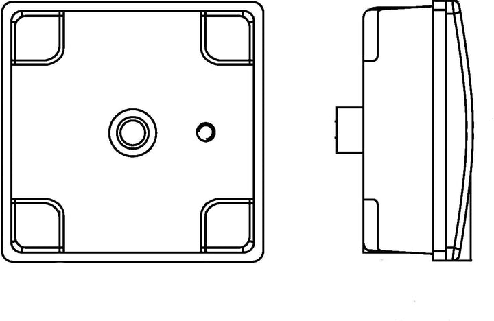 HELLA - Nebelschlussleuchte - Valuefit - LED - 24V - Einbau - Lichtscheibenfarbe: rot - Kabel: 260mm