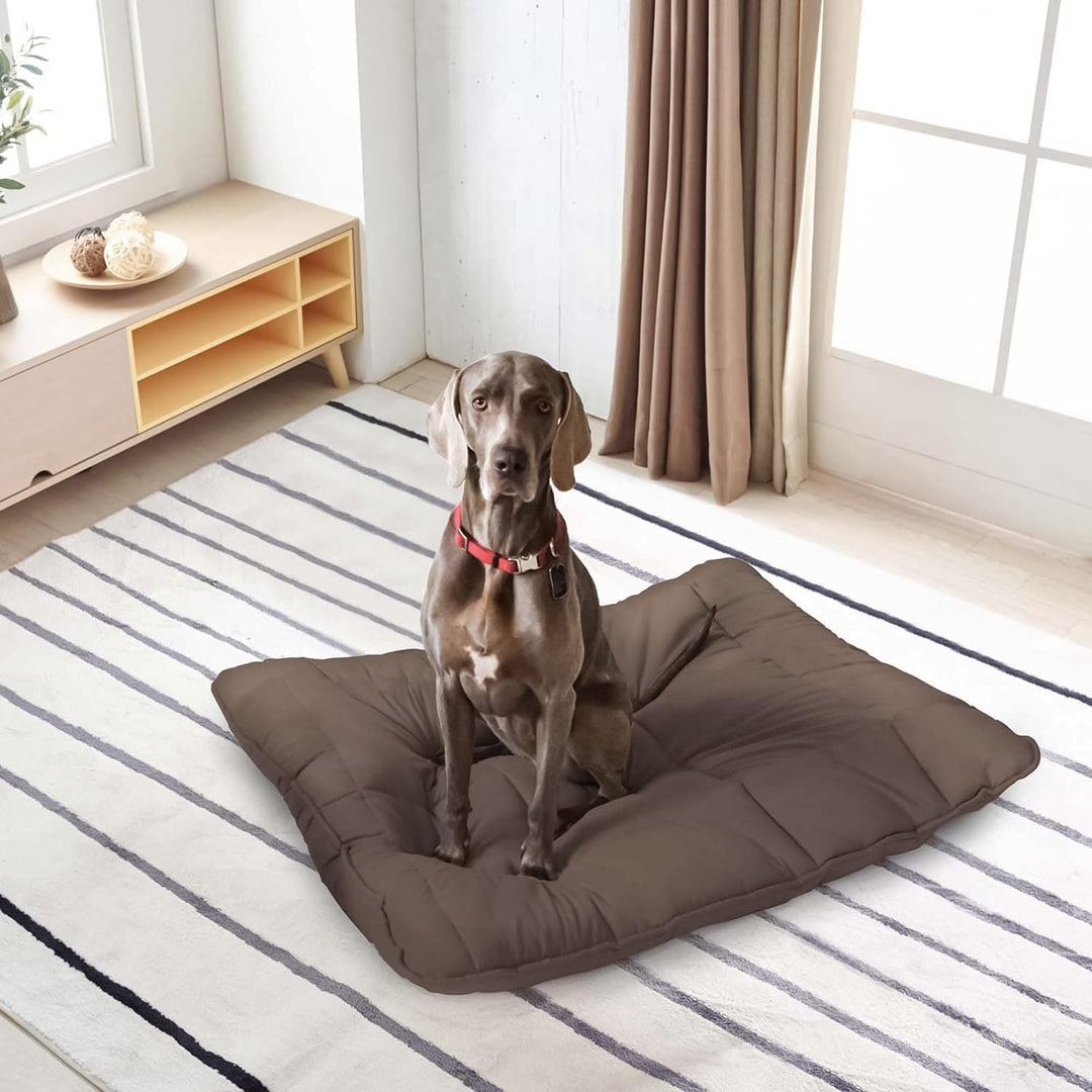 Italian Bed Linen Elegant Hundekissen Maxy, Leinen, Braun, 130x100cm Braun 130x100cm, Braun 130x100c
