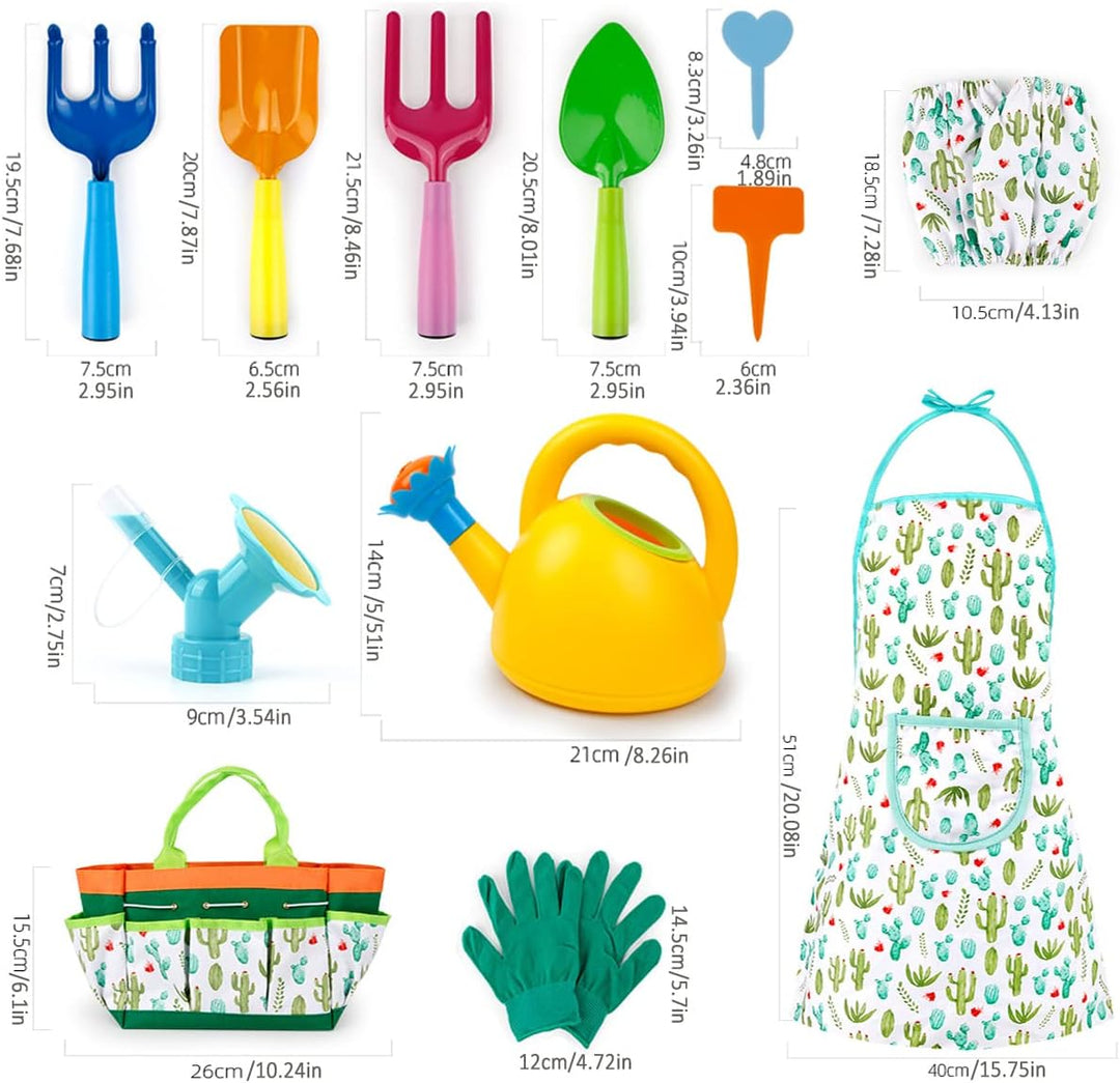 XINNIAN Gartengeräte für Kinder Gartenwerkzeug für kinder 18 Stück Gartenspielzeug Set für Kinder Ju