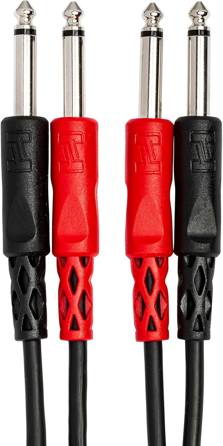 Hosa CPP-202, Stereo Interconnect, Dual 1/4 in TS to Same, 2 m 6.6', 6.6'