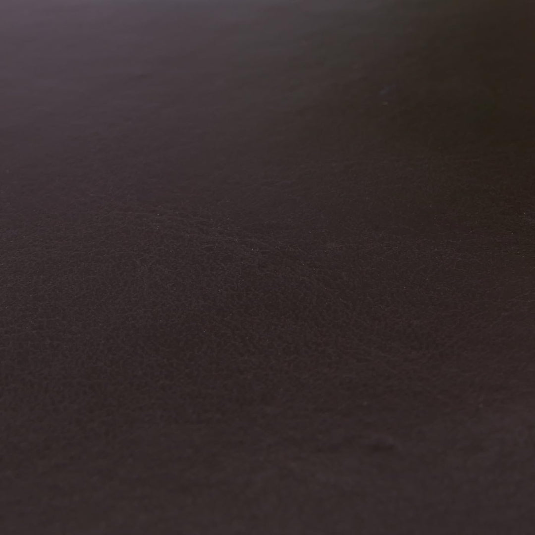 Mendler Hocker Sitzwürfel Sitzhocker Emmen, Leder + Kunstleder, 37x45x47 cm - braun