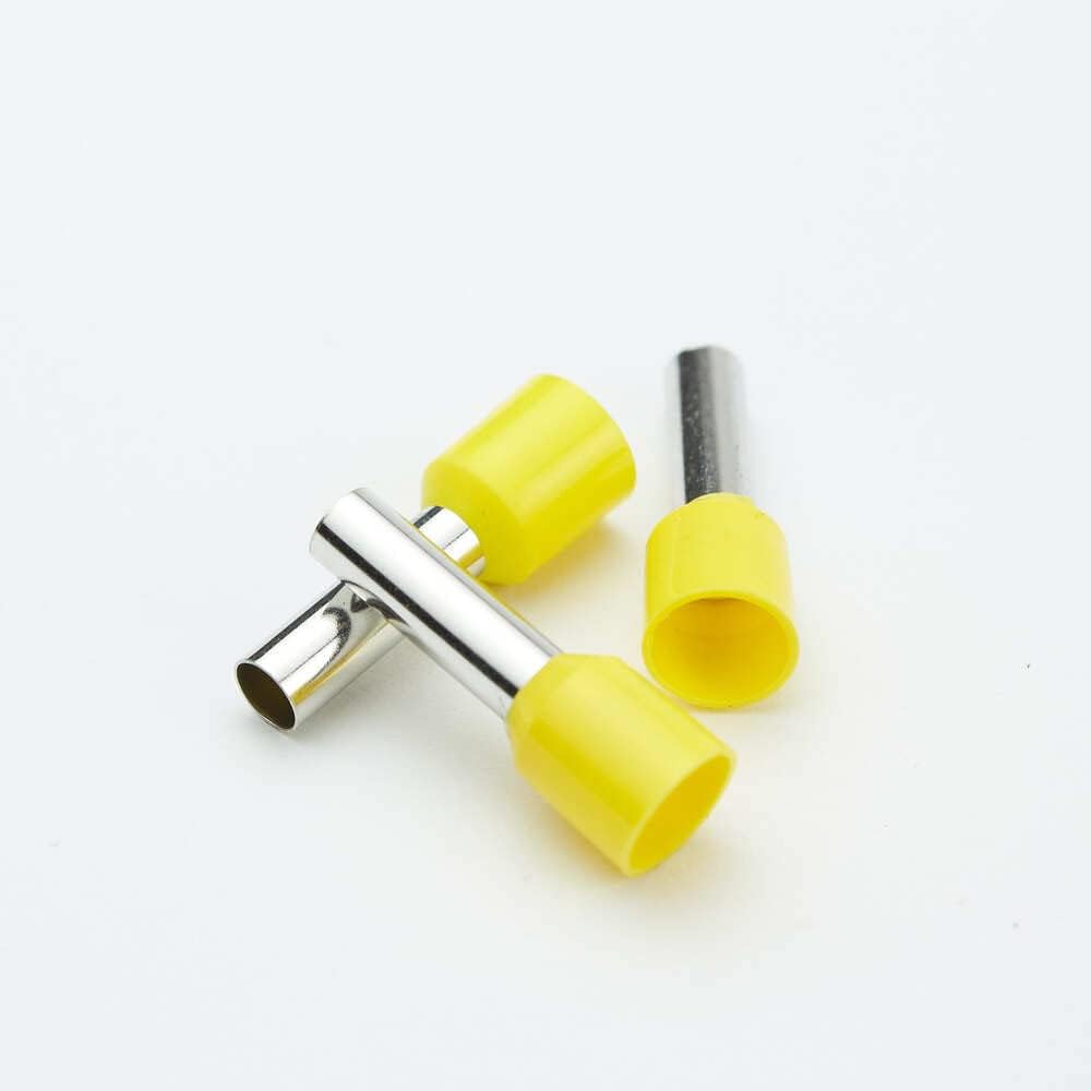 edi-tronic Aderendhülsen isoliert 6mm² 1000 St. E-6mm² gelb 1000x Aderendhülsen 6mm² isoliert, 1000x