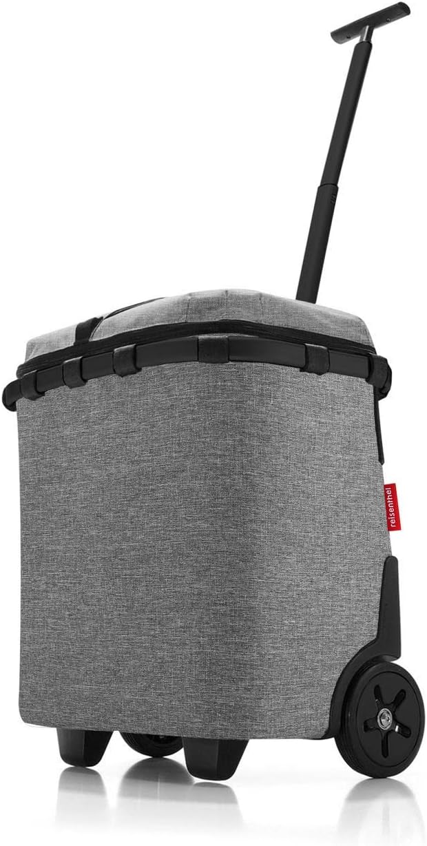 reisenthel carrycruiser iso Twist Silver - Tragbarer und verschliessbarer Einkaufstrolley mit Kühlfu