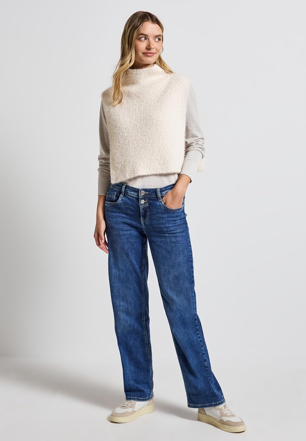 Street One Damen Unterzieh-Kragen Einheitsgrösse Lucid White, Einheitsgrösse Lucid White