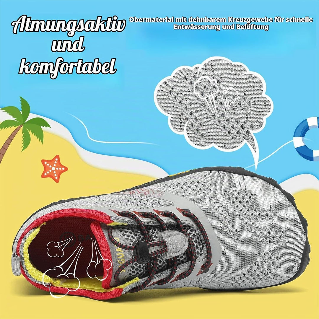 SAGUARO Kinder Barfussschuhe Schnell Trocknend Badeschuhe,24-36 EU 26 EU Grau, 26 EU Grau