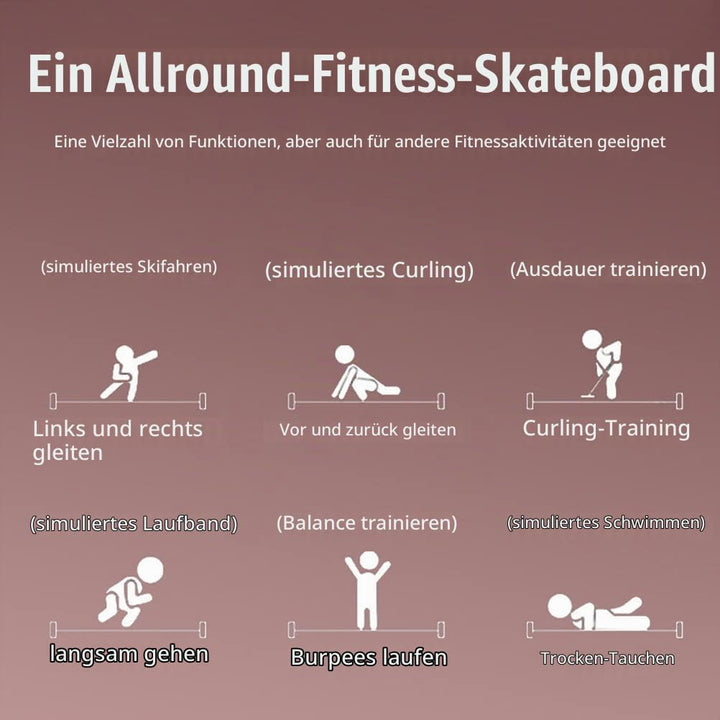 Boxwizard Slide Board mit Endstoppern Extreme Slide Board Schiebeschuhen Schuhüberzug Slimming Exerc