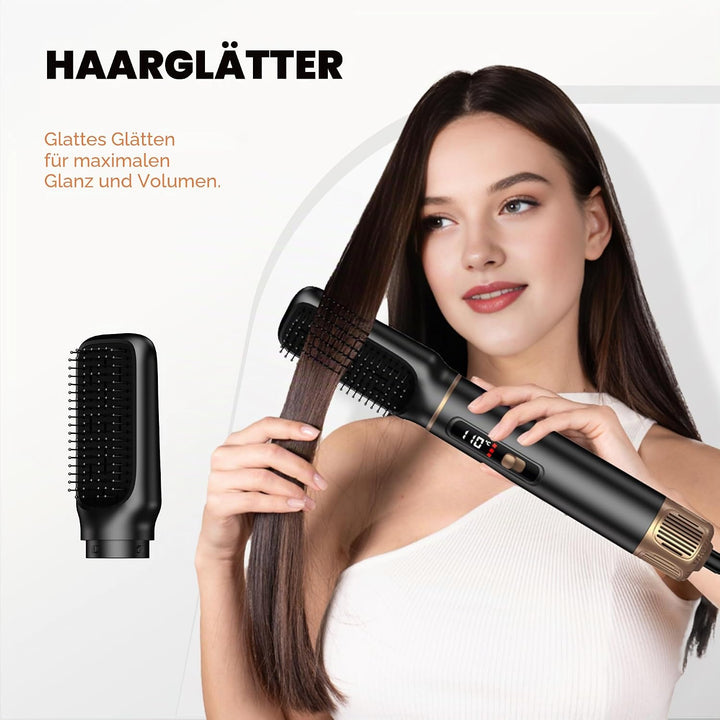UKLISS Haarstyler 5 in 1 mit LCD-Display, Hair Dryer &amp; Airstyler Set mit Föhnbürste, Airluft Hair Lo
