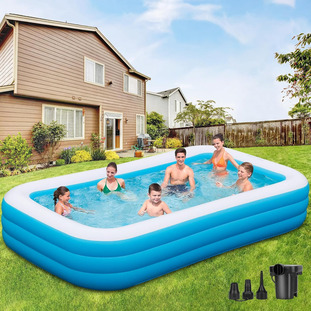 ZEUSFIRE Aufblasbares Pool, Planschbecken für Kinder und Erwachsene, Garten, Hinterhof, Sommerwasser