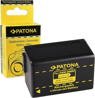 PATONA Set 2X Akku DMW-BMB9 E mit Ladegerät 4 in 1 - kompatibel mit Panasonic Lumix DC FZ82 FZ83 DMC