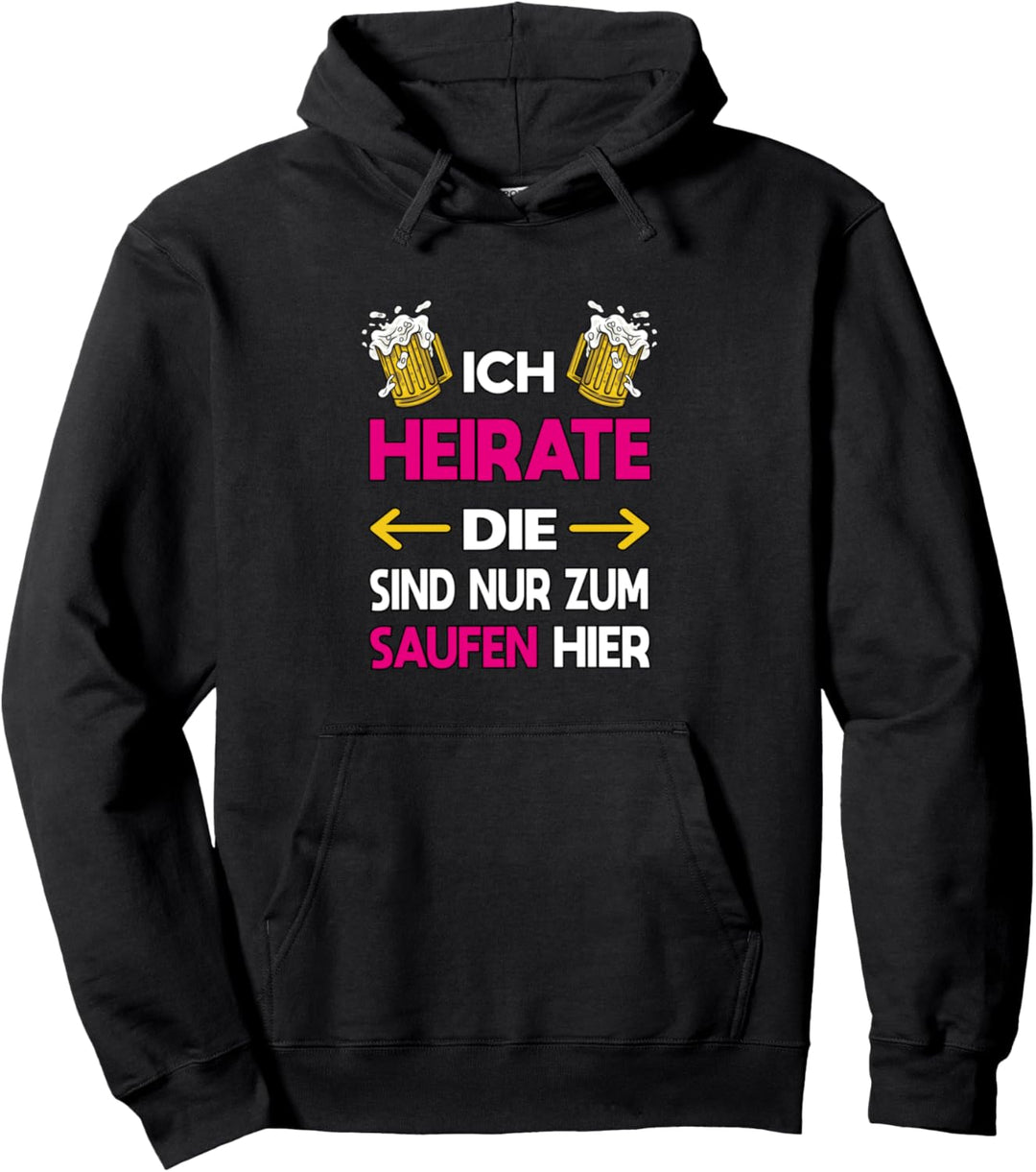 Herren JGA Kostüm Männer Junggesellenabschied Bräutigam Pullover Hoodie
