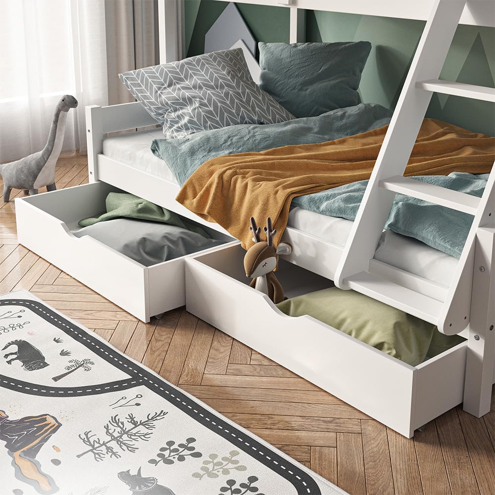 VitaliSpa Bettschublade Schubladenbett Aufbewahrung Everest 98x20 modern Rollschublade Kinderzimmer