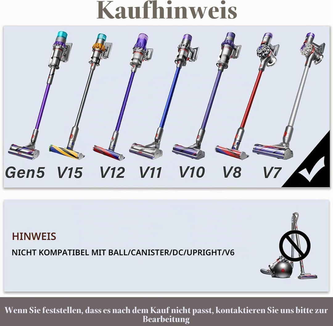 5 Stück Staubsauger Zubehör Set für Dyson Gen5 V7 V8 V10 V11 V12 V15 SV10 SV11, Staubsauger Ersatzte