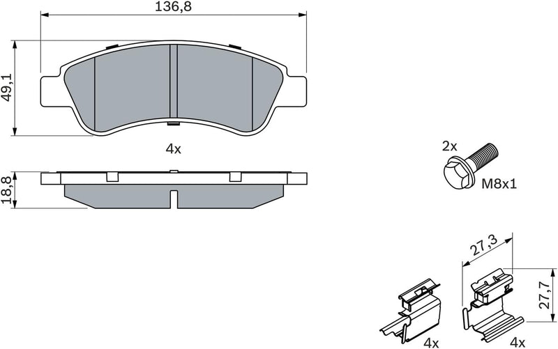 Bosch 986494623 Bremsbelag