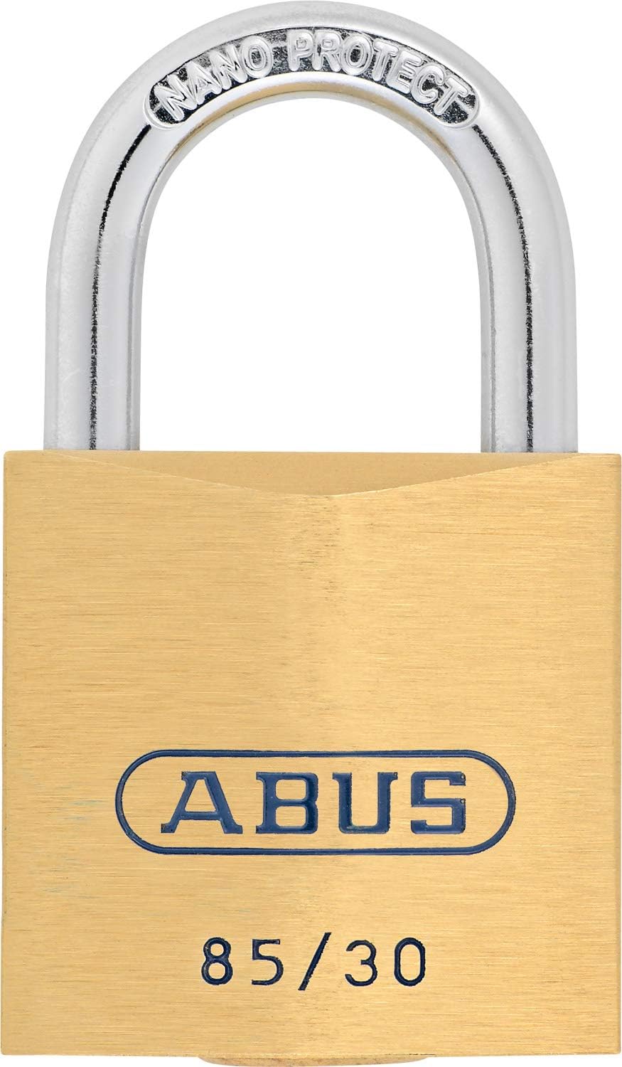 ABUS Vorhängeschloss Messing 85/30 - für Kellertüren, Schuppen u. v. m. - wetterfest - Messing-Schlo
