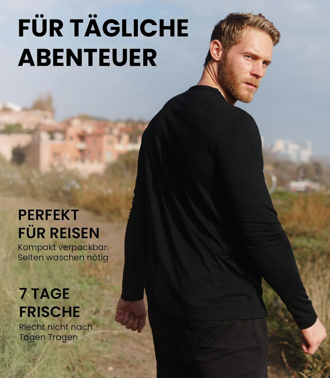 Merino.tech 100% Merino Unterwäsche Herren Set - Leicht, Mittelgewicht, Thermounterwäsche Merinowoll