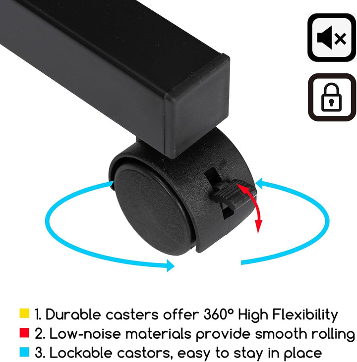 MEEDEN Kunstdruckregal - Trockengestell mit Rollcastern - Metallregal zur Präsentation von Kunstwerk
