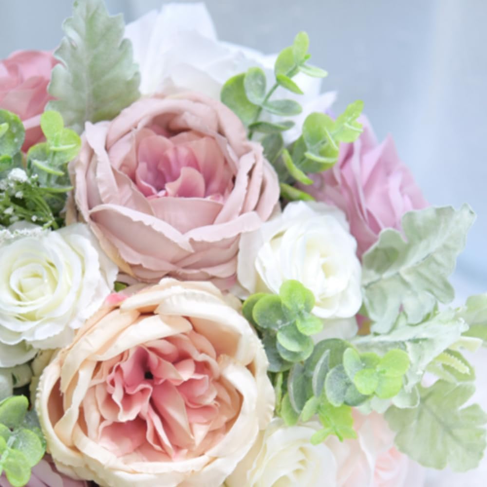 LESING Brautsträusse für Hochzeit, künstliche Rose, Pfingstrosen, handgefertigt, romantisch, Hochzei
