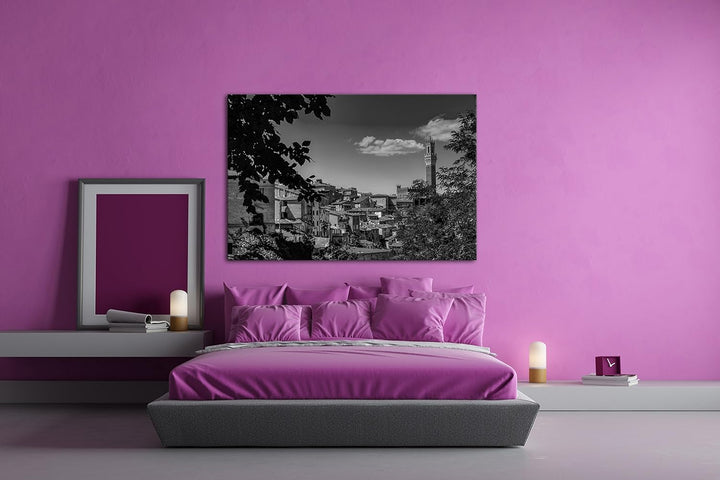 deyoli die Stadt Pisa in Italien Effekt: Schwarz/Weiss Format: 100x70 als Leinwand, Motiv fertig ger