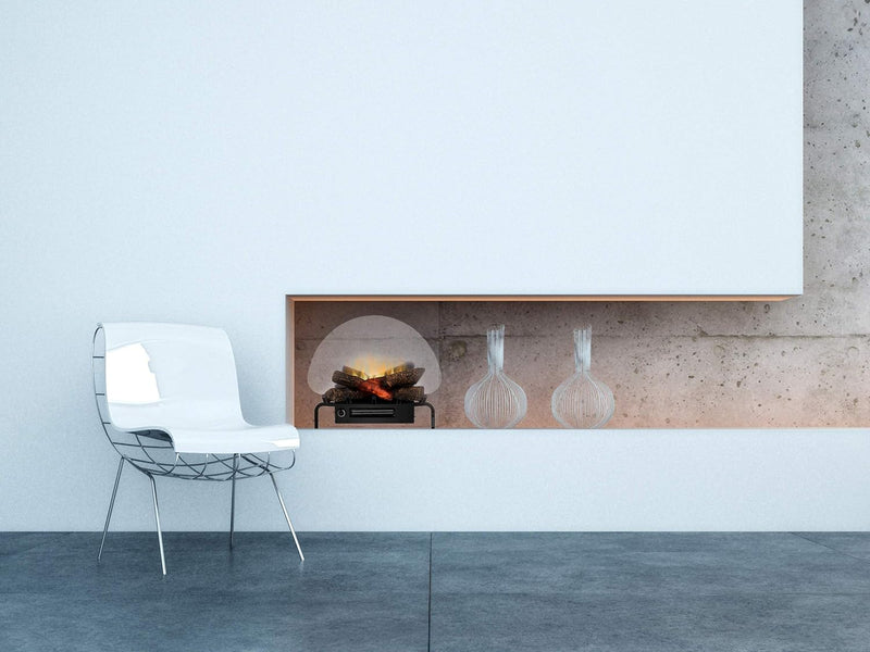 DIMPLEX - Revillusion Logset 20" - Freistehender Elektrokamin - Schwarz - Heizfunktion, LED-Holz Set