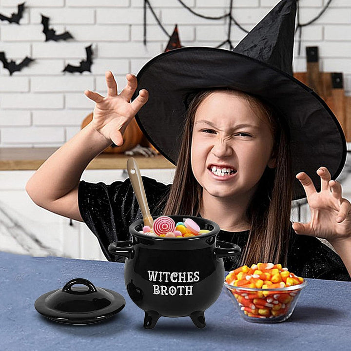 Hexen Keramischer schwarzer Suppen-Dip-als Dekorationsstück | Halloween-Dekoschale für Themenpartys,